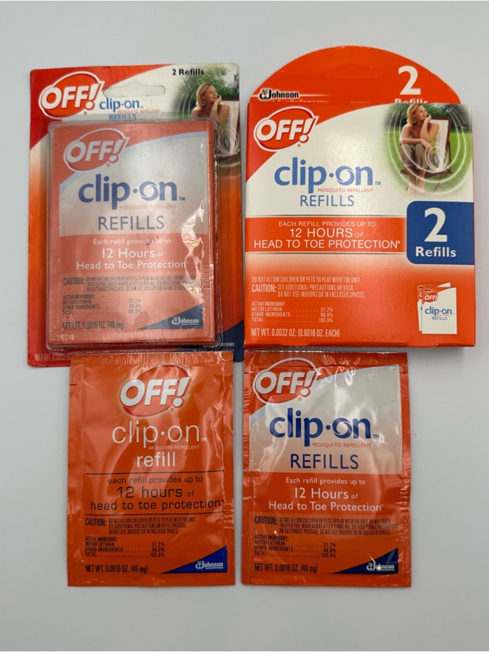 OFF‎ Clip On Mosquito Repellent Refills for Fan 6 Total Refills